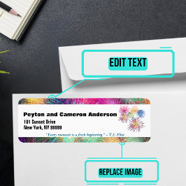 1月のテーマパーソナライズされた住所 ラベル