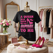 1月のピンクの誕生日ガールに生まれたクイーン Tシャツ