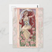 1月のレディアールヌーボー誕生石シリーズ ポストカード (正面/裏面)