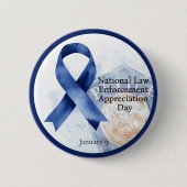 1月の全国法執行感謝日 缶バッジ (正面)