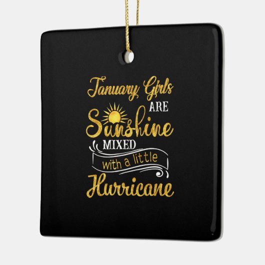 1月の女の子はサンシャインミックス小さなハリケーン セラミックオーナメント (左)