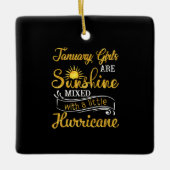 1月の女の子はサンシャインミックス小さなハリケーン セラミックオーナメント (正面)