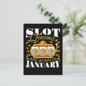 1月の女王はスロットで生まれる ポストカード (スタンド正面)