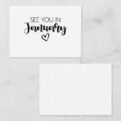 1月の妊娠の告知であなたに会う ノートカード (正面/裏面)