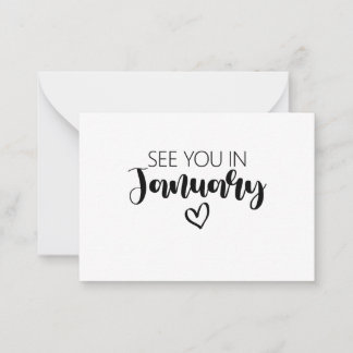 1月の妊娠の告知であなたに会う ノートカード