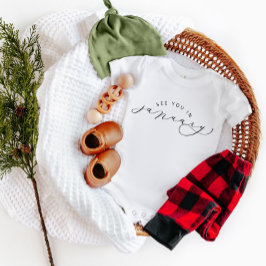 1月の妊娠の告知であなたに会う ベビーボディスーツ