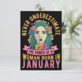 1月の妻のア生まれート力 サンキューカード (スタンド正面)