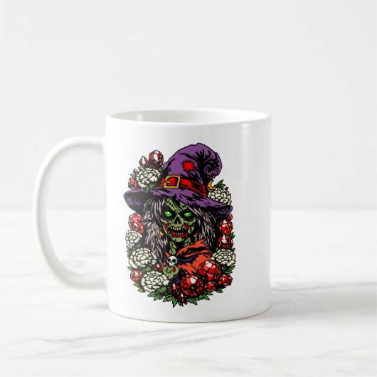 1月の宝石と花のゾンビウィッチ コーヒーマグカップ (左)