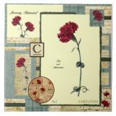 1月の花 タイル (正面)