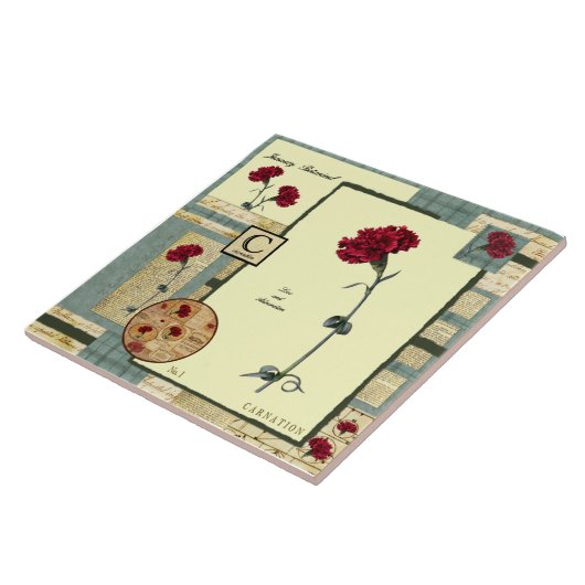 1月の花 タイル (側面)