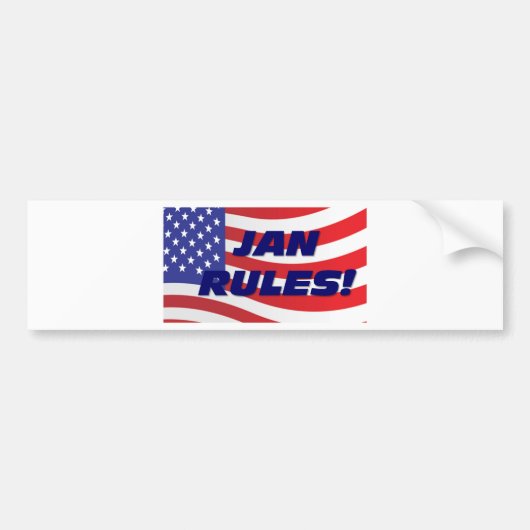 1月の規則 バンパーステッカー (正面)