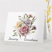 1月の誕生日カード カード (黄色い花)