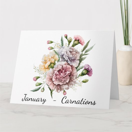 1月の誕生日カード カード (正面)