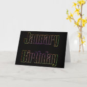 1月の誕生日 カード (黄色い花)