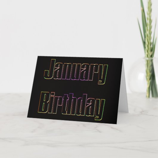 1月の誕生日 カード (正面)