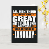 1月の誕生日(テキストの追加) カード (黄色い花)