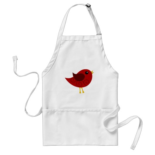 1月の誕生石の鳥 スタンダードエプロン (正面)