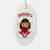 1月の誕生石エンジェルブラック セラミックオーナメント (右)
