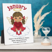 1月の誕生石エンジェルブルネットプラーク フォトプラーク (側面)