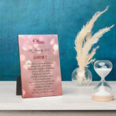 1月の誕生石ガーネットデザイン フォトプラーク (側面)