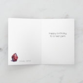 1月の誕生石ガーネット誕生日カード カード (内部)