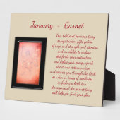 1月の誕生石ガーネット フォトプラーク (側面)