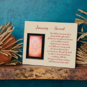 1月の誕生石ガーネット フォトプラーク (側面)