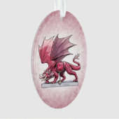 1月の誕生石ドラゴン – ガーネットオーナメント オーナメント (正面)