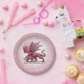 1月の誕生石ドラゴン:ガーネット紙プレート ペーパープレート (パーティー)