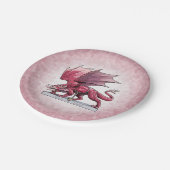 1月の誕生石ドラゴン:ガーネット紙プレート ペーパープレート (アングル)