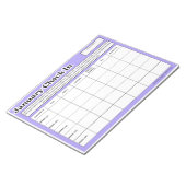 1月の週1回の学生の進捗状況のチェックイン ノートパッド (アングル)