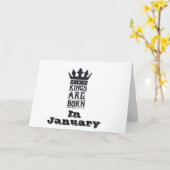 1月の「王様生まれへのハッピーバースデー」 カード (黄色い花)