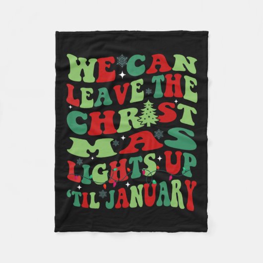 1月ま離れでクリスマスのライトアップが可能 フリースブランケット (正面)