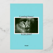 1月ゴールドフォイルモダンベビーシャワー招待状 箔シーズンカード (裏面)