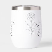 1月パーソナライズされたカーネーション誕生花 (背面)