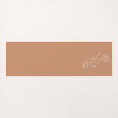 1月パーソナライズされたカーネーション誕生花 ヨガマット (裏面(横))