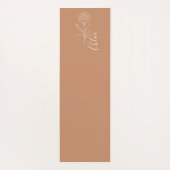 1月パーソナライズされたカーネーション誕生花 ヨガマット (裏面)