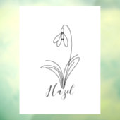 1月パーソナライズされた誕生花 ウィンドウサイン (シート3)