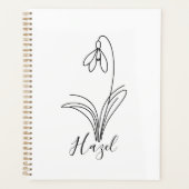 1月パーソナライズされた誕生花 プランナー手帳 (正面)
