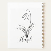 1月パーソナライズされた誕生花 プランナー手帳 (裏面)