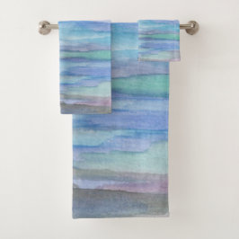 1月モーニングブルー抽象芸術 バスタオルセット