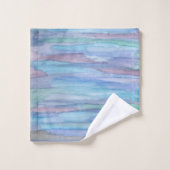 1月モーニングブルー抽象芸術 バスタオルセット (ウォッシュタオル)