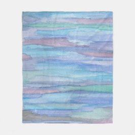1月モーニングブルー抽象芸術 フリースブランケット