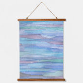 1月モーニングブルー抽象芸術 吊り下げ型タペストリー (正面)