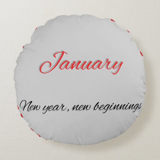 1月丸い枕 ラウンドクッション (正面)