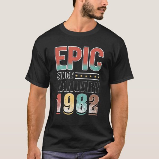 1月以来40日デコレーション40th Birthday Epic Tシャツ (正面)