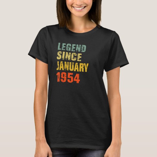 1月以来69歳69誕生日ギフト伝説 Tシャツ (正面)