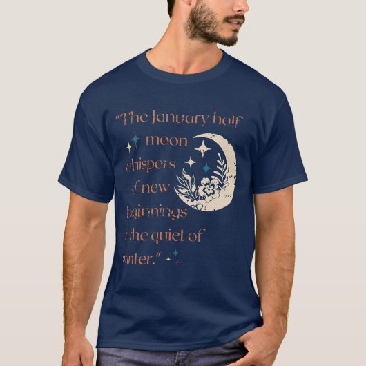 1月半月/新スタート/ヴィンテージTシャツ Tシャツ (正面)