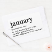 1月定義Tシャツ 長方形シール (封筒)