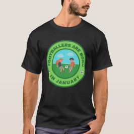 1月生まれのサッカー選手の別デザイン Tシャツ